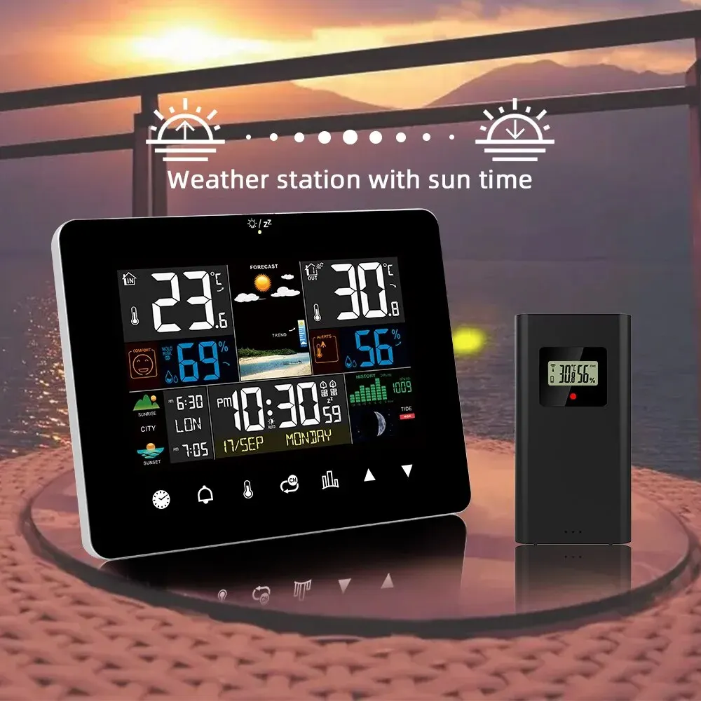 Rain Gauge Digital - Çok İşlevli Hava İstasyonu Çalar Saat