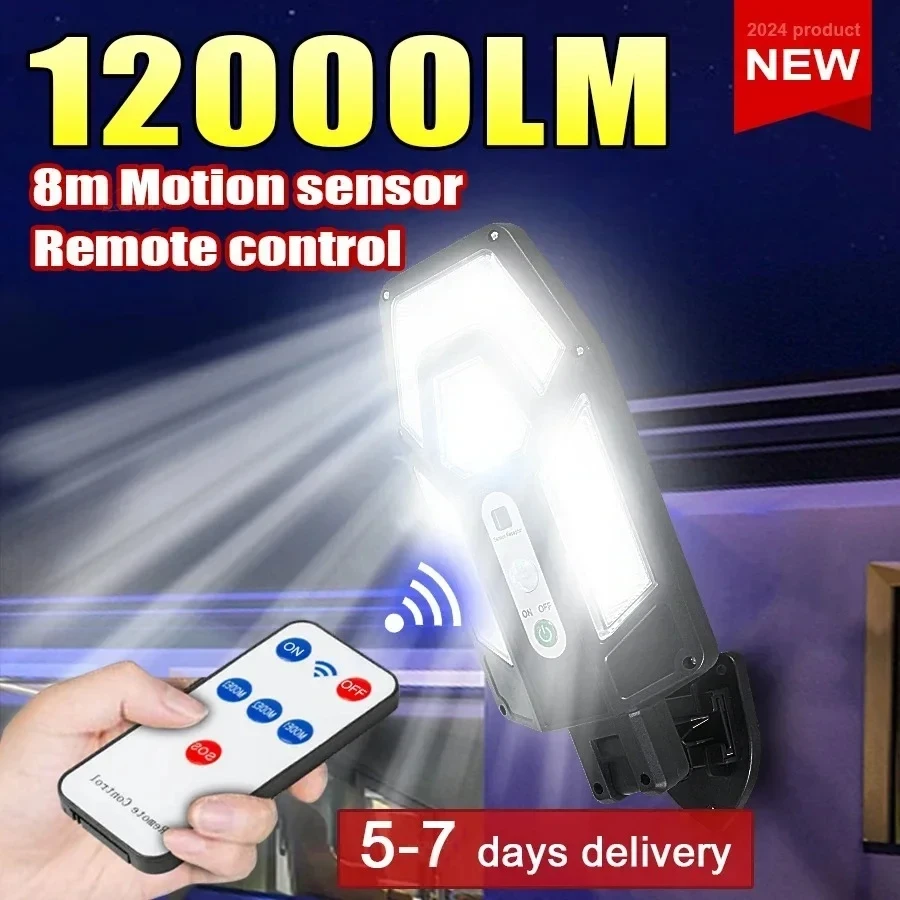 Smart Garden Light Camera - 12000LM Güçlü Güneş Enerjili Duvar Lambası,