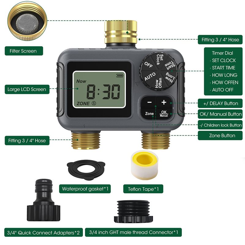 AY14 - Çift Çıkışlı Otomatik S - Smart Garden Watering System incelemesi ve fiyatı