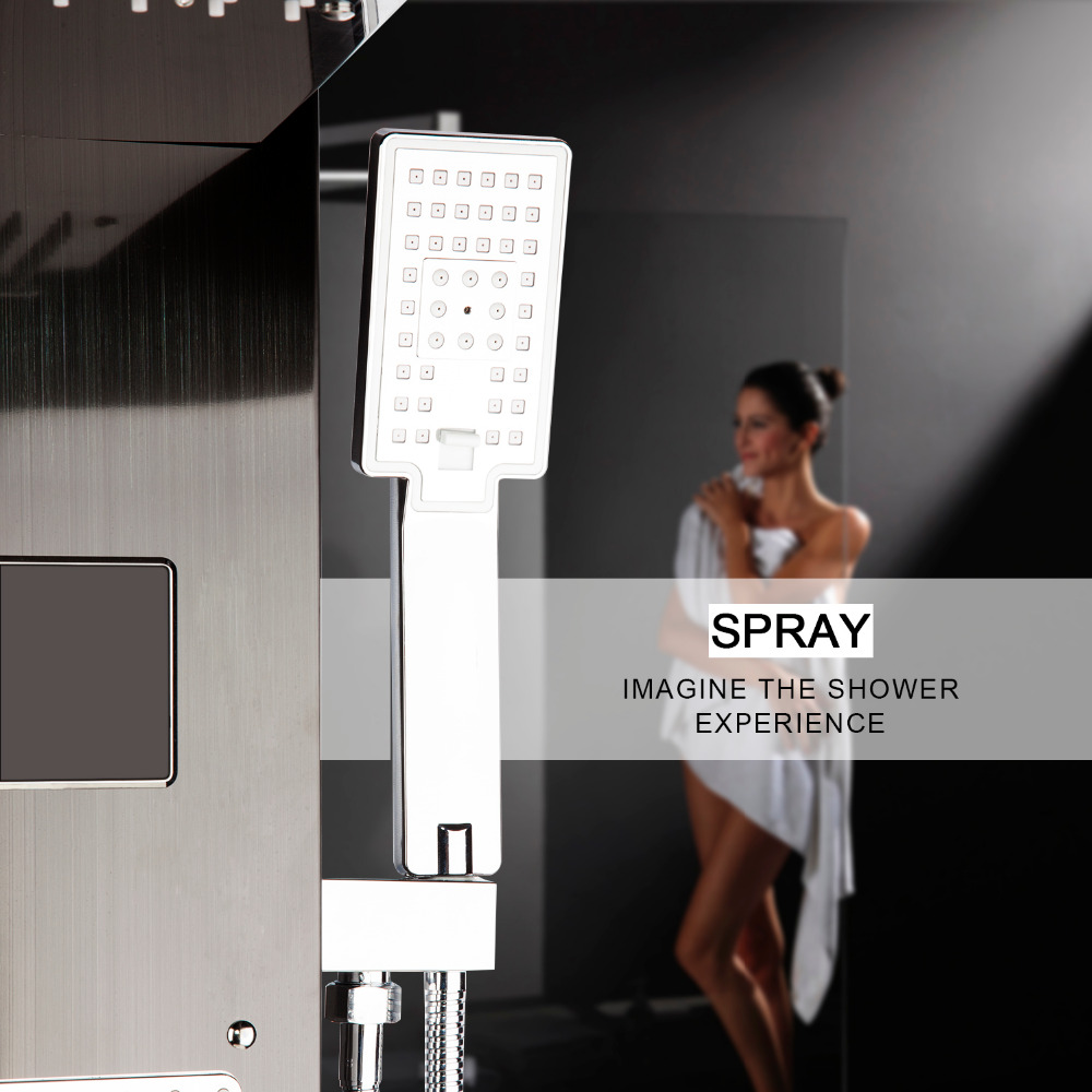 KEMAIDI Siyah LED Duş Paneli S - Rain Gauge Digital incelemesi ve fiyatı